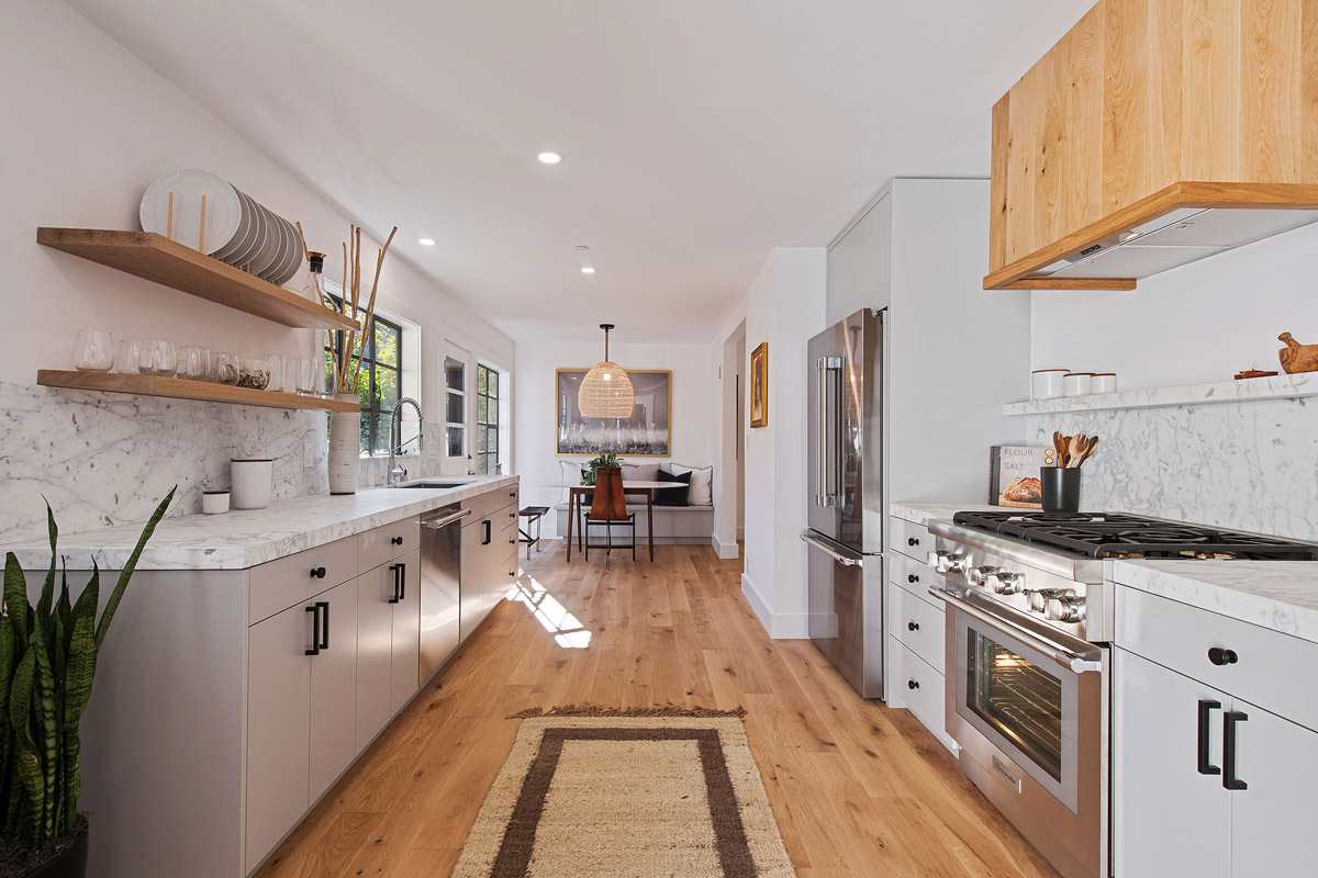 View of the galley kitchen