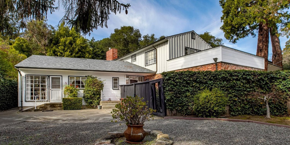 Front exterior view of 123 Mountain View Ave in San Rafael prior to renovation